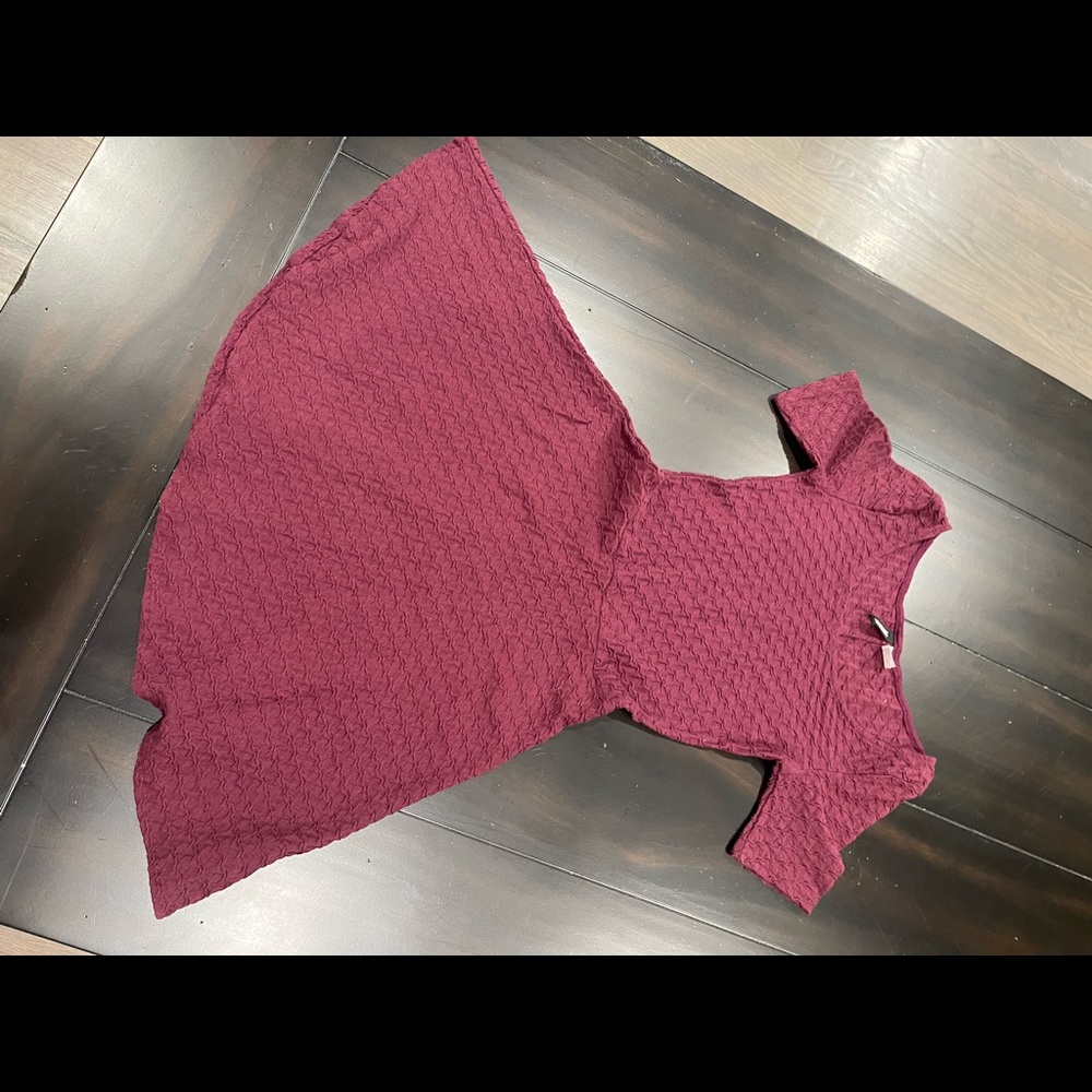 burgundy H&M dress